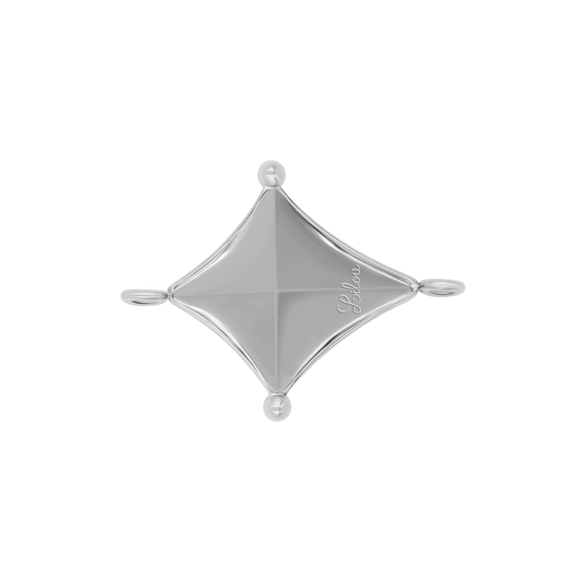 Anhänger Drachenform 1,5–2 cm, versilbert, flach