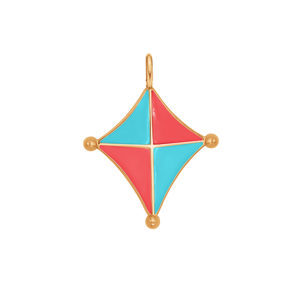 Anhänger Drachenform 1–1,5 cm, Vorderseite, vergoldet, hängend