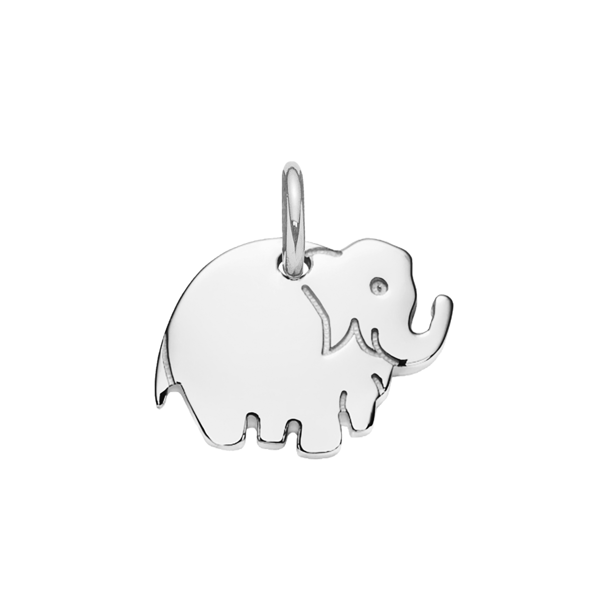 Anhänger „Elefant“, silberfarben, 10 mm