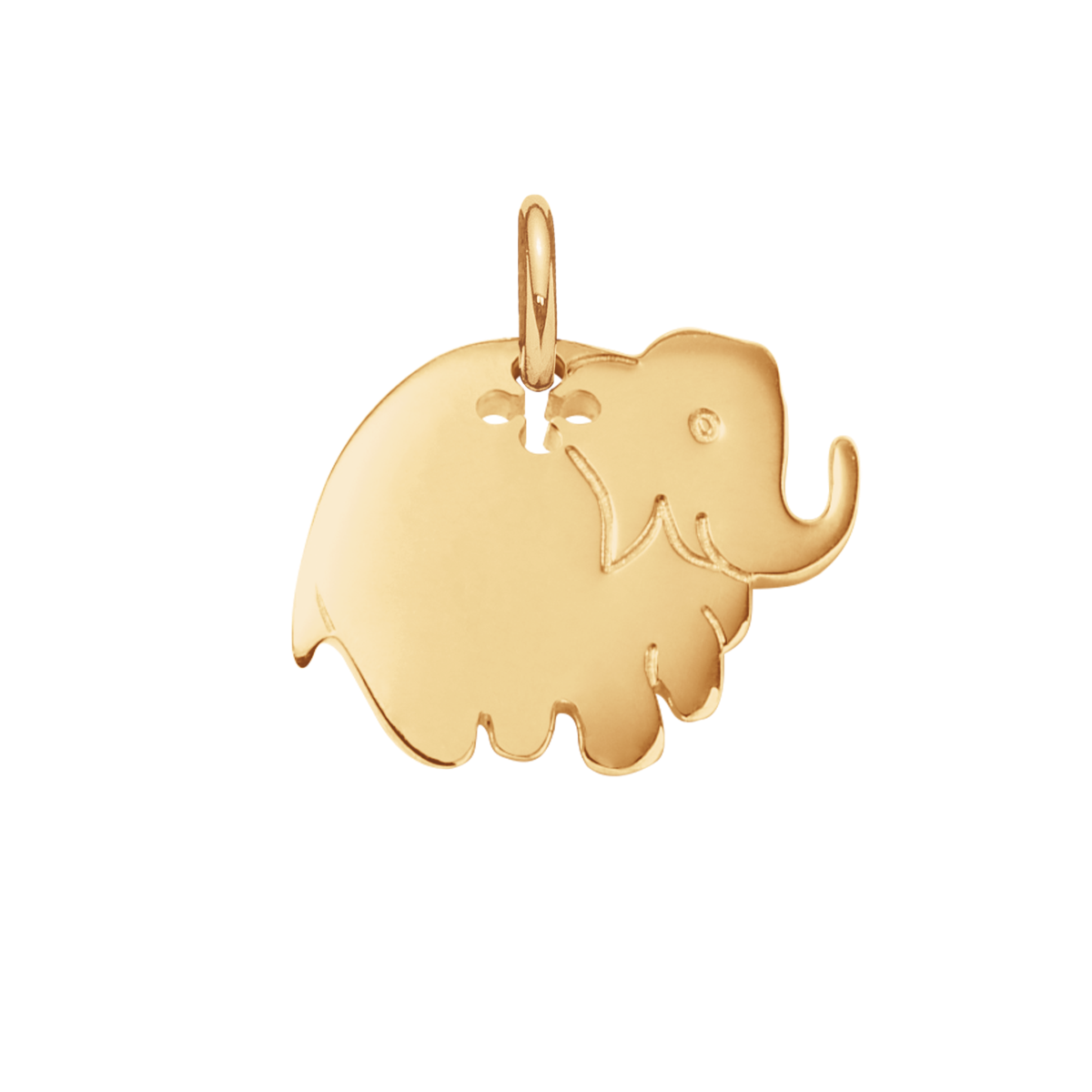 Anhänger „Elefant“, vergoldet, 20 mm