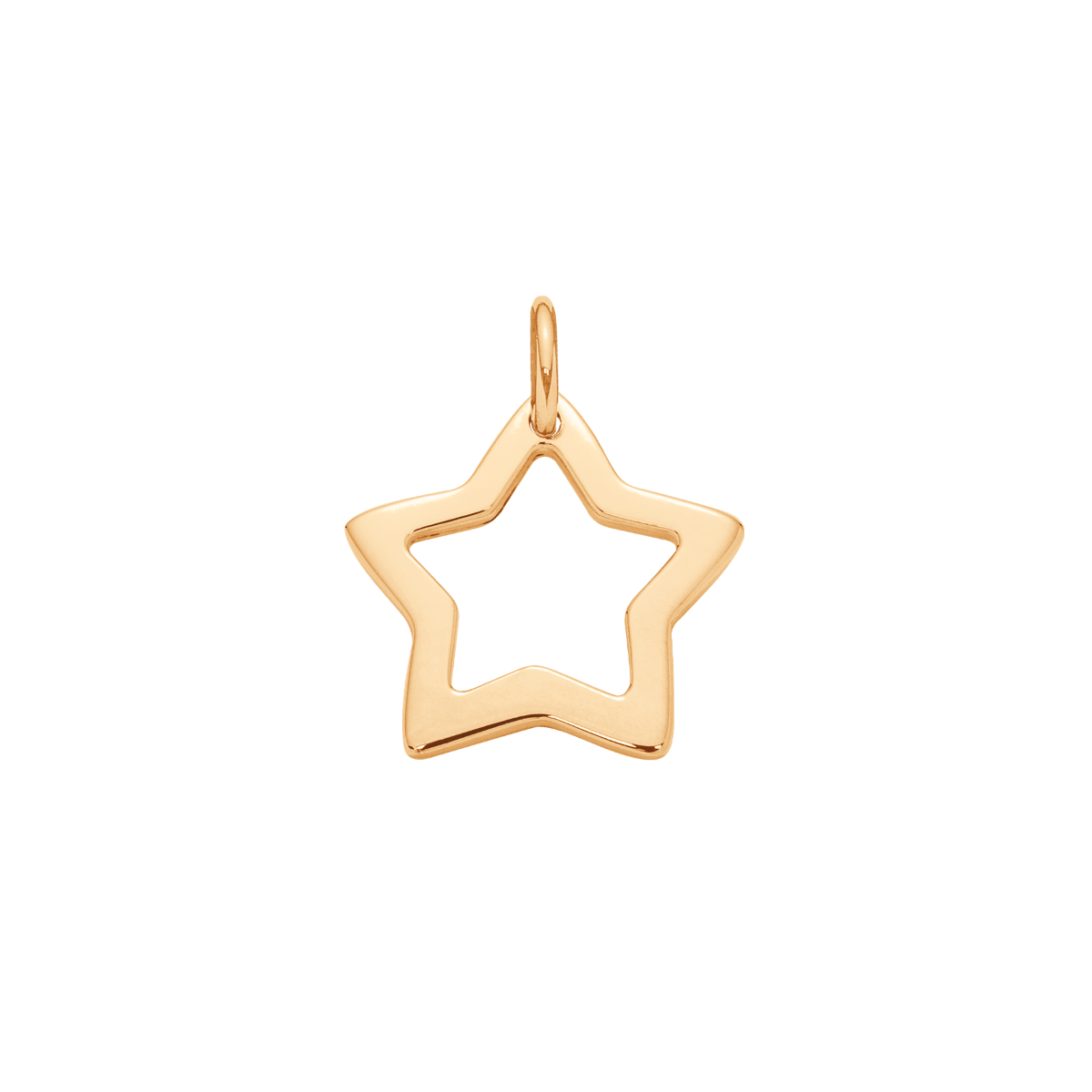 Stern aus 585er Gelbgold, durchbrochen, 10 mm