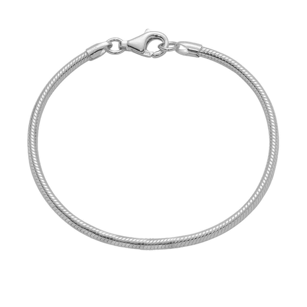 Silbernes Armband im Schlangen-Design, dick