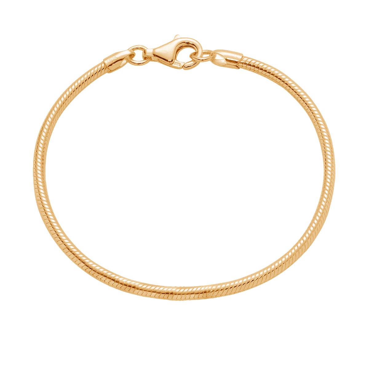 Vergoldetes Armband im Schlangen-Design, dick