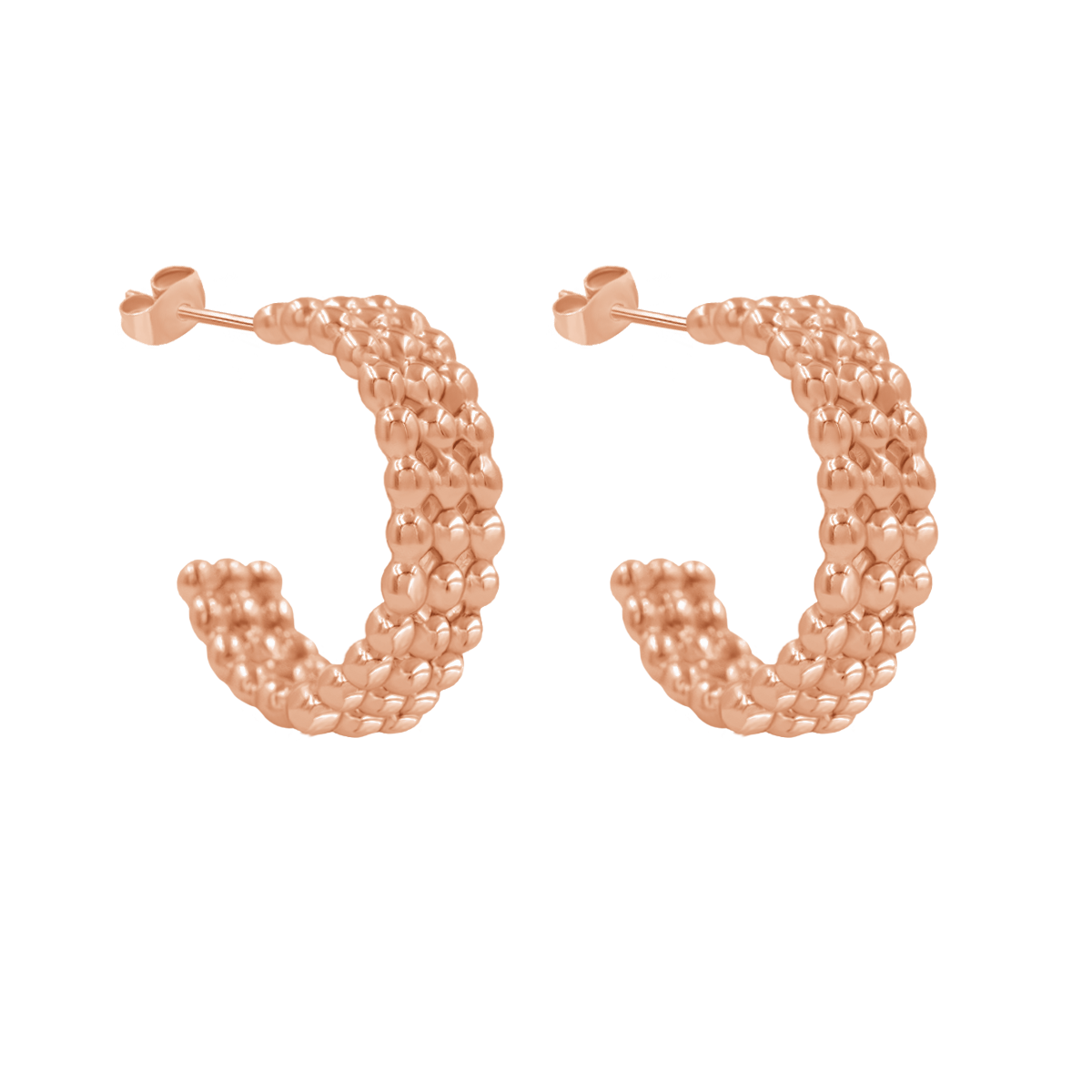 rosévergoldete Ethno-Ohrringe No. 5 (Modell 13)