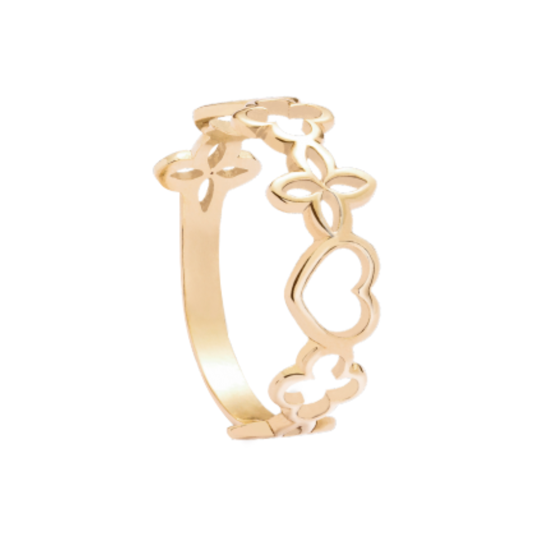 Offen gearbeiteter Ring aus 585er Gelbgold