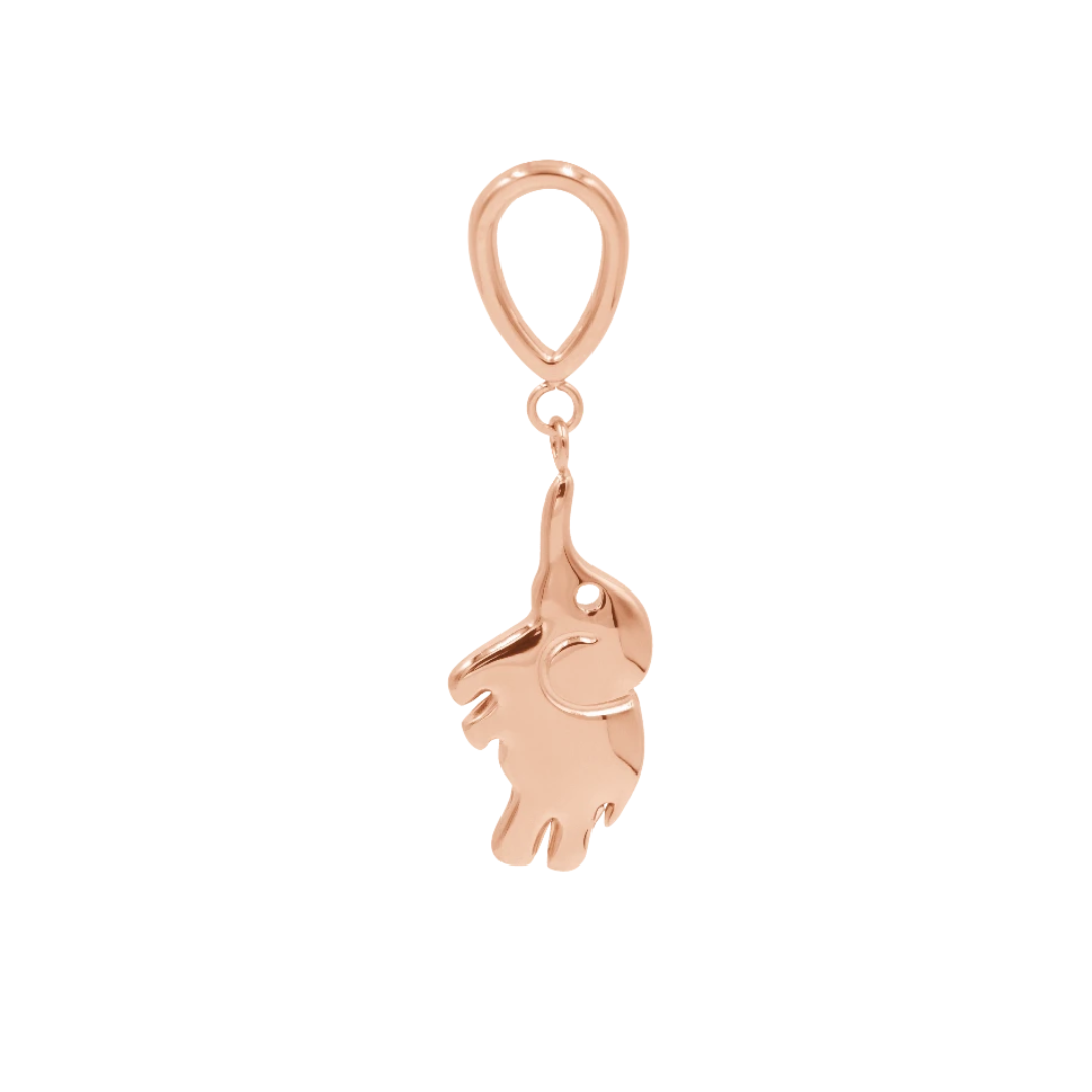 Elefant mit Ballon 3 cm rosevergoldet