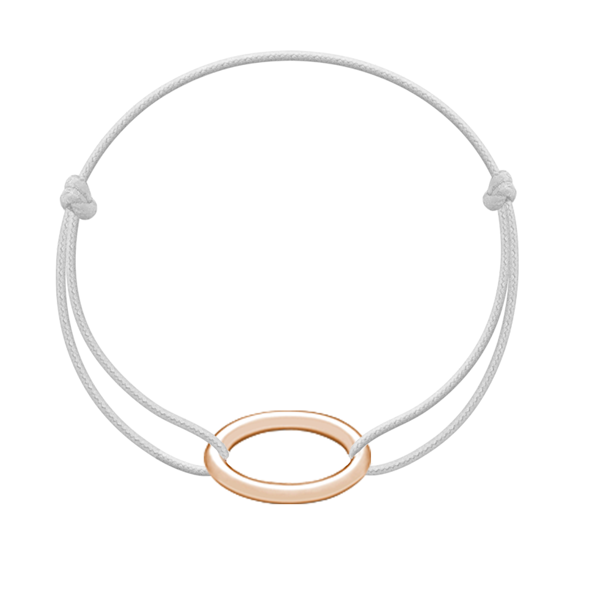 Rosévergoldetes Schnurarmband mit Anhänger Antibes, 25 mm, Perlenband