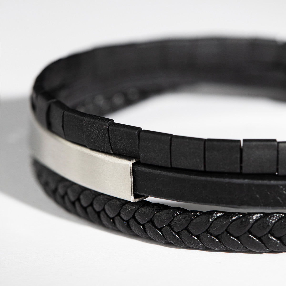 Herrenarmband aus dreifachem Leder