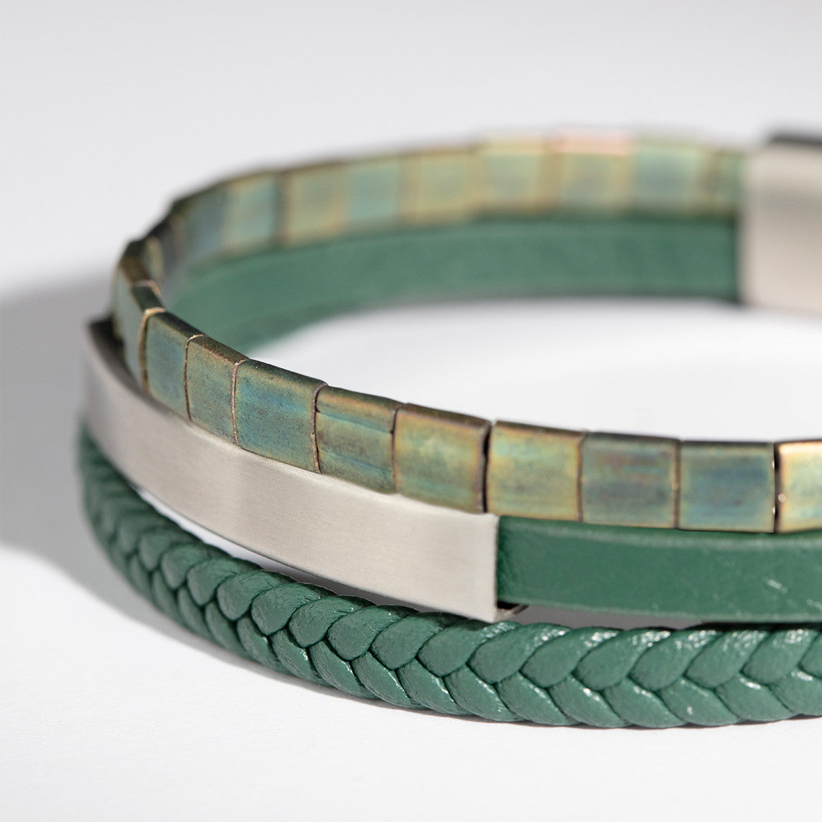 Herrenarmband aus dreifachem Leder