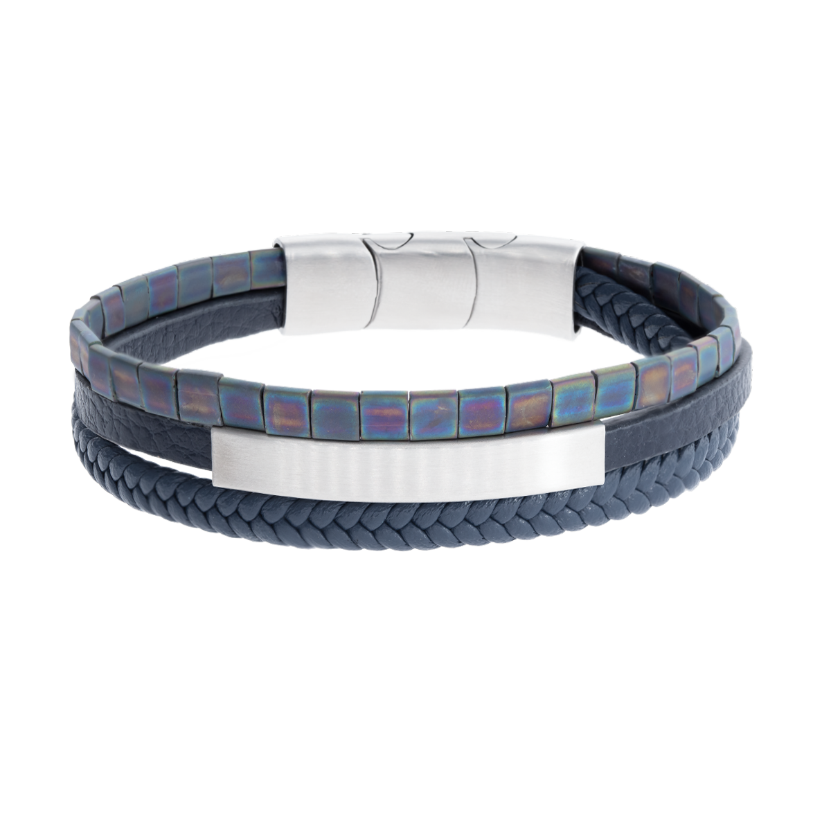 Herrenarmband aus dreifachem Leder