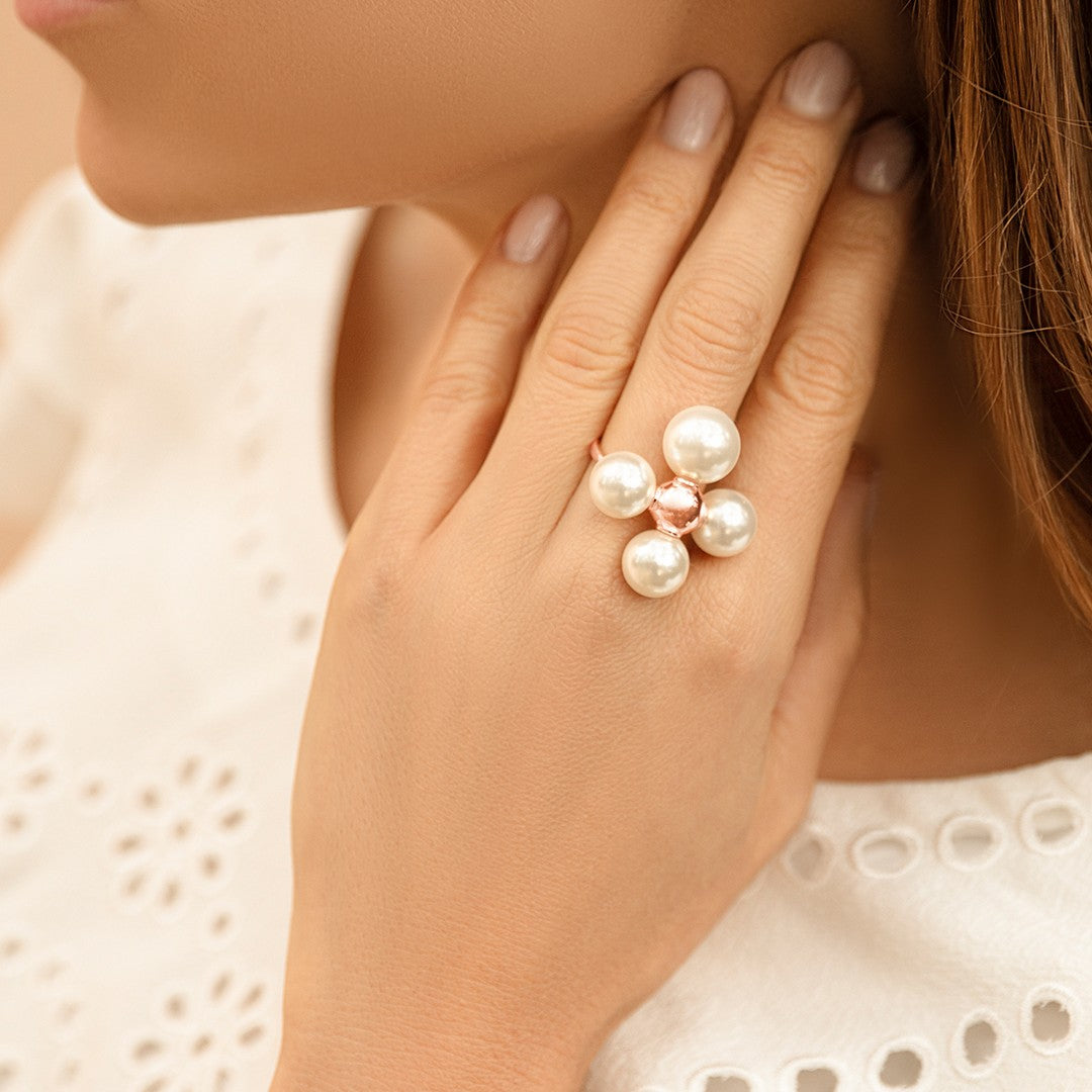 Ring Luck mit Perlen