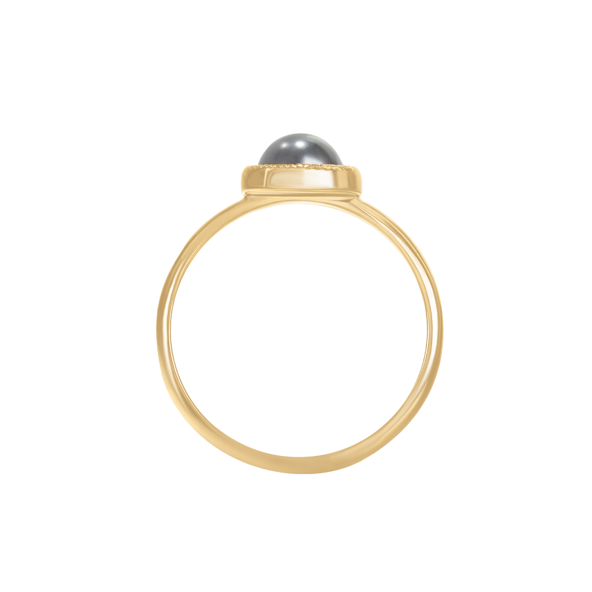 Ring Cosmos No.1 mit grauer Perle, vergoldet