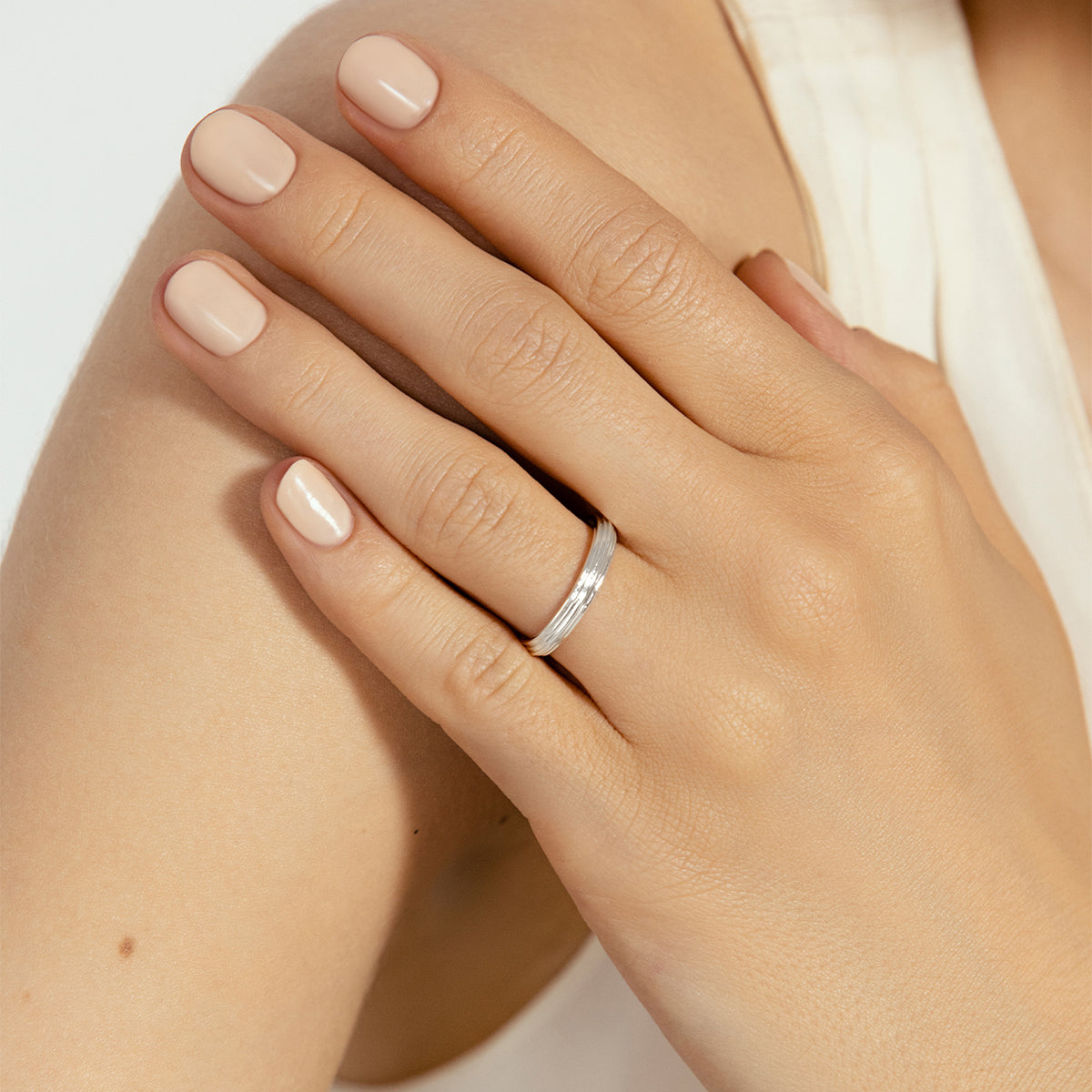 Ring Ethno No.2 versilbert
