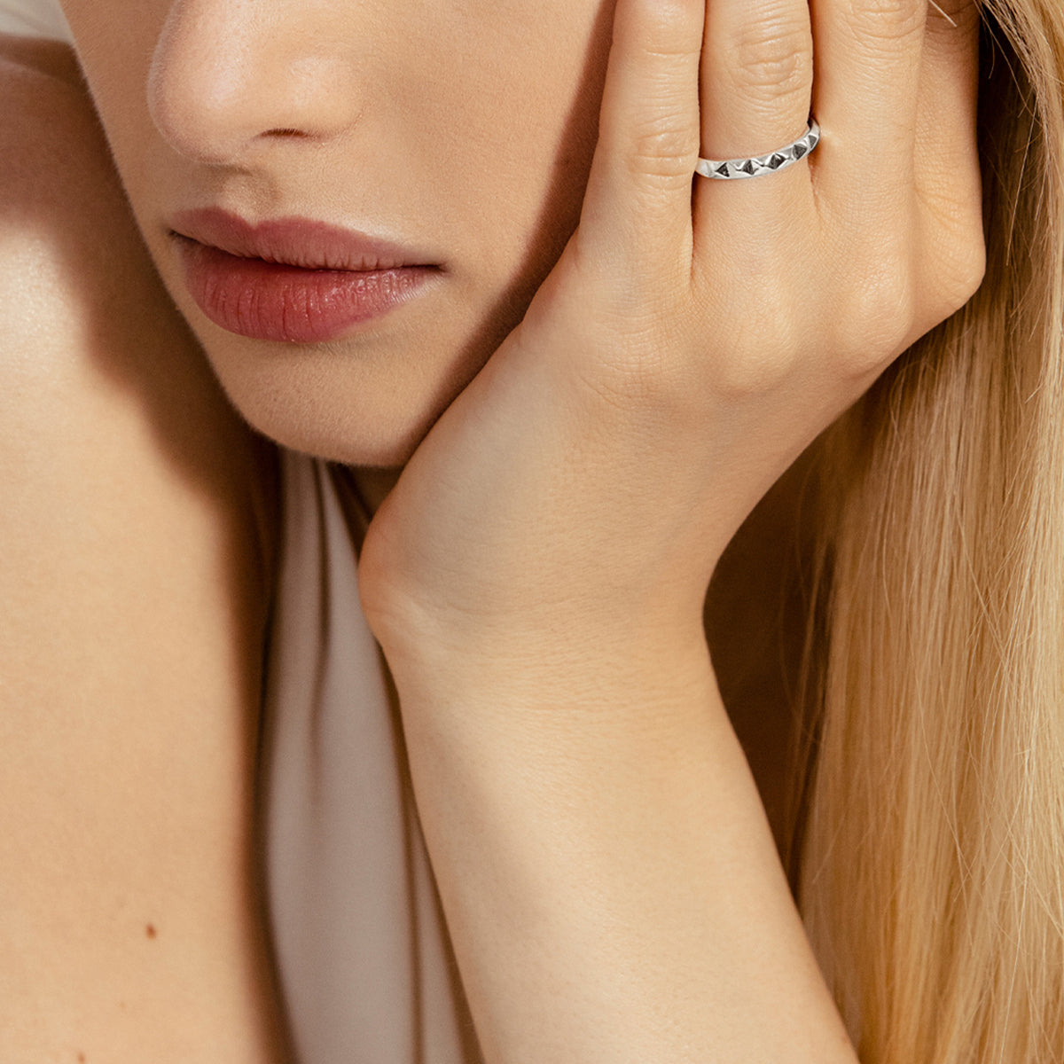 Ring Ethno No.3 versilbert