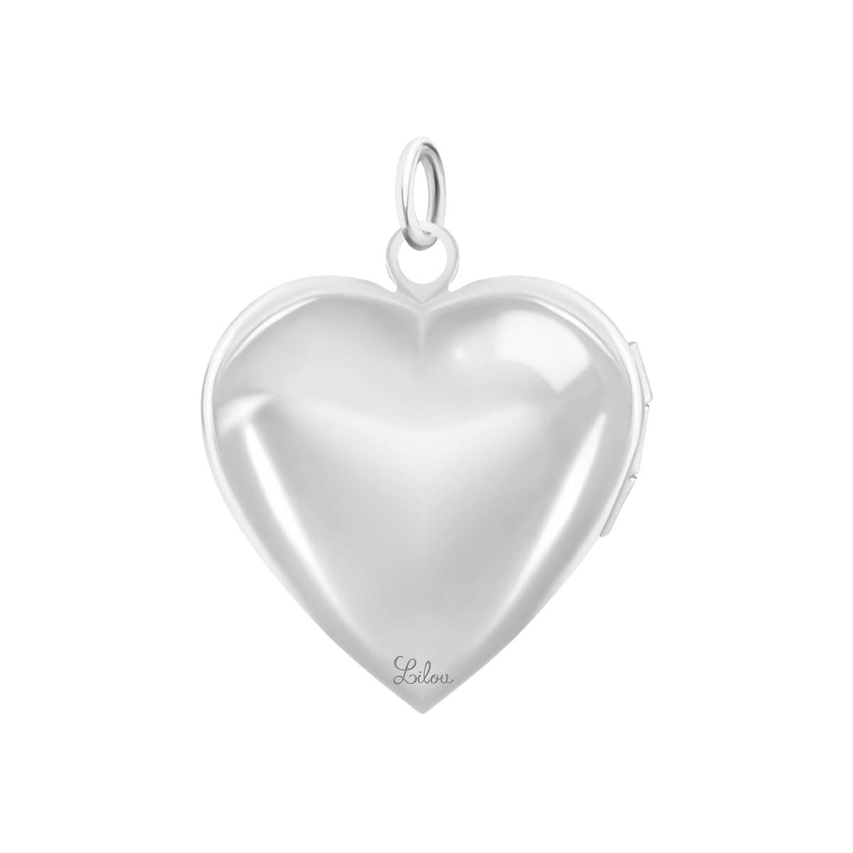 Halskette Klassisch 50 cm mit Anhänger Locket Herz 2,9 cm versilbert