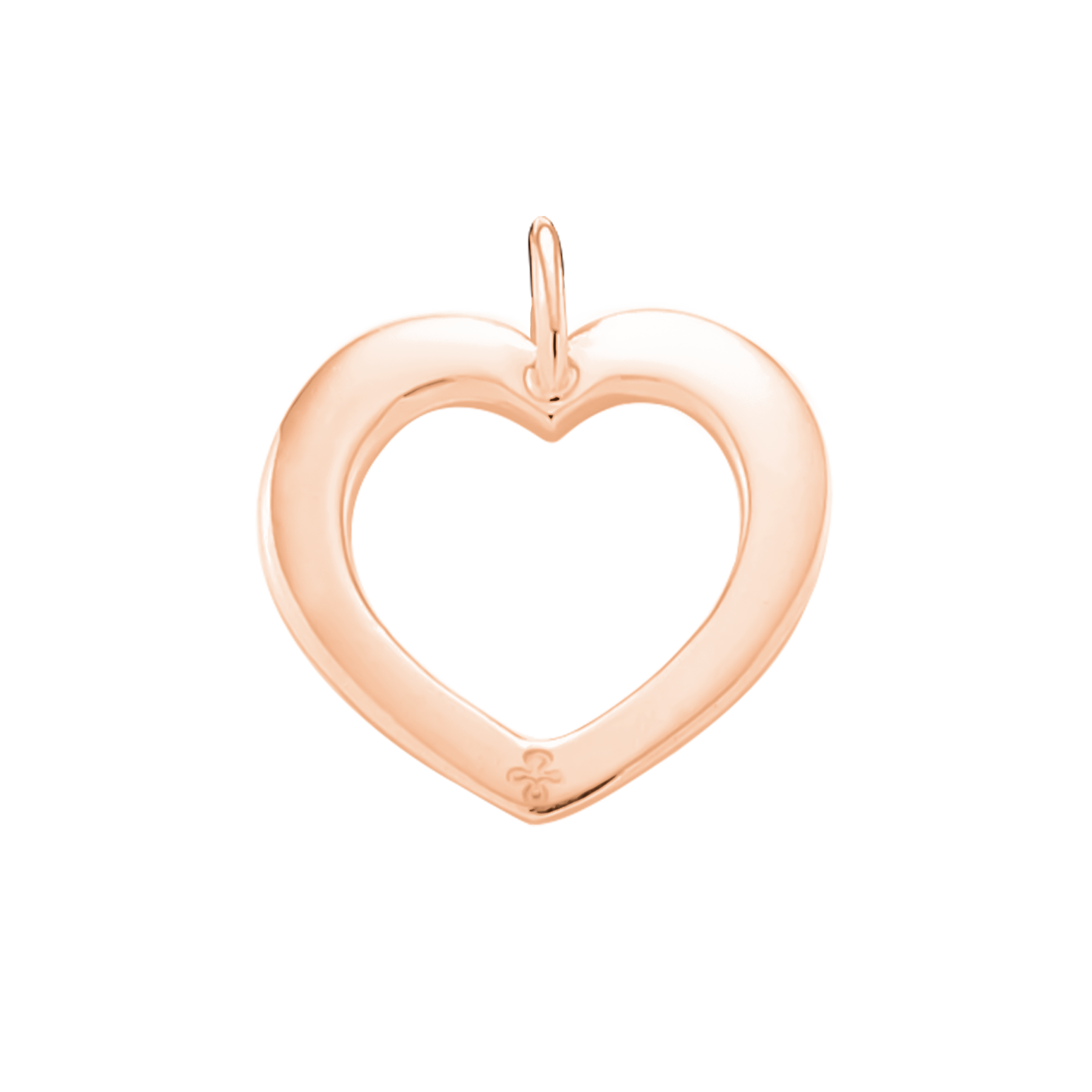 Herz durchbrochen 1,5 cm 750 Roségold