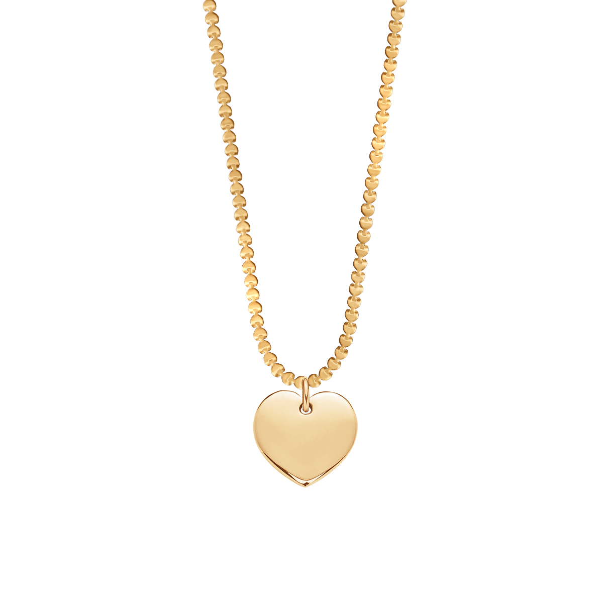 Halskette Hearts mit Anhänger Herz 1 cm vergoldet 40 cm