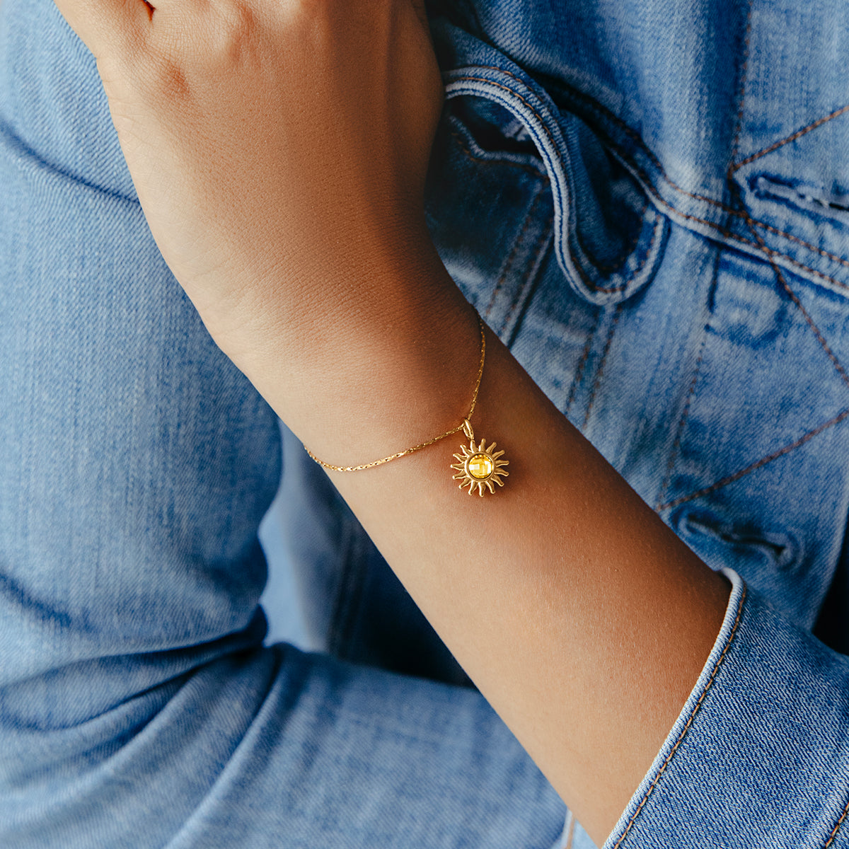 Armband Soleil 1,2 cm vergoldet - Detailansicht