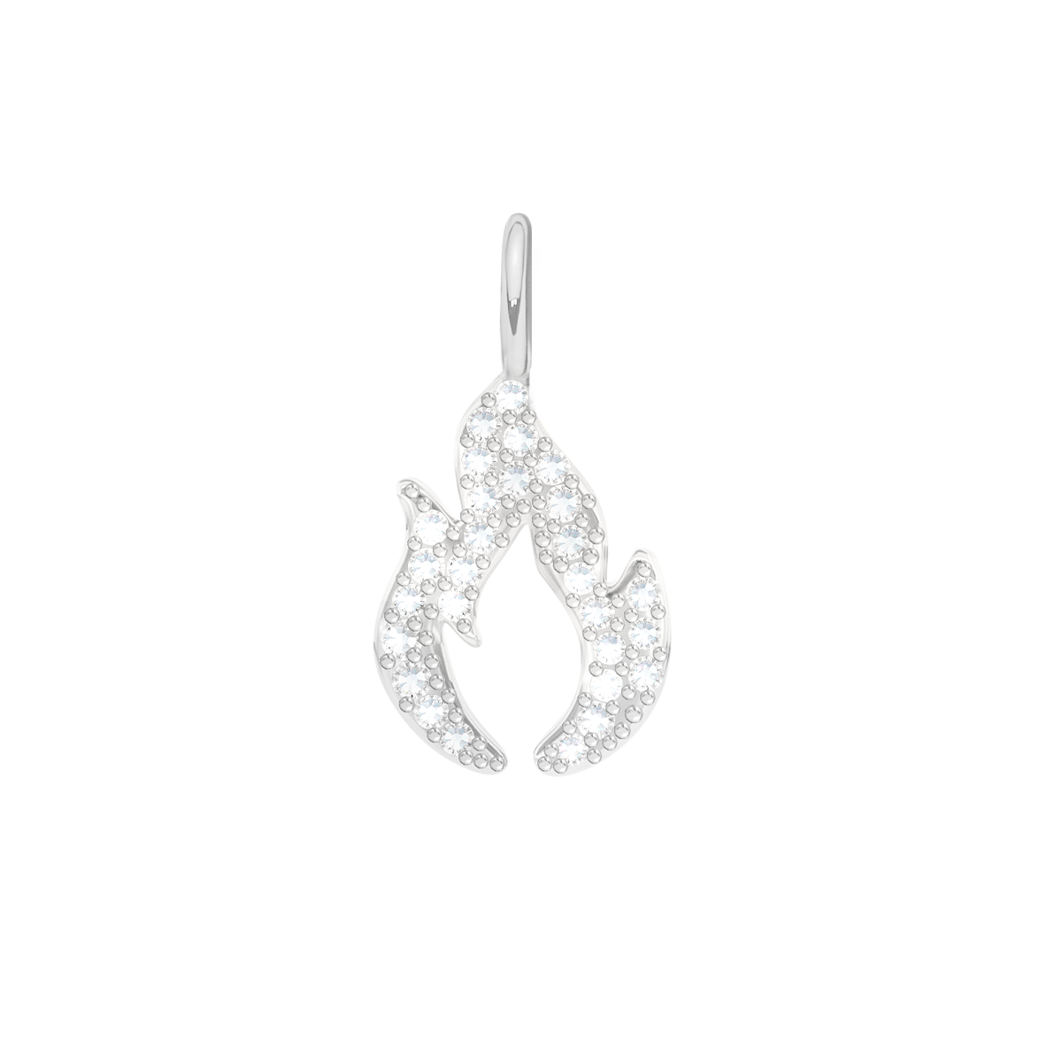 Anhänger Flamme mit Zirkonia 1,2 cm
