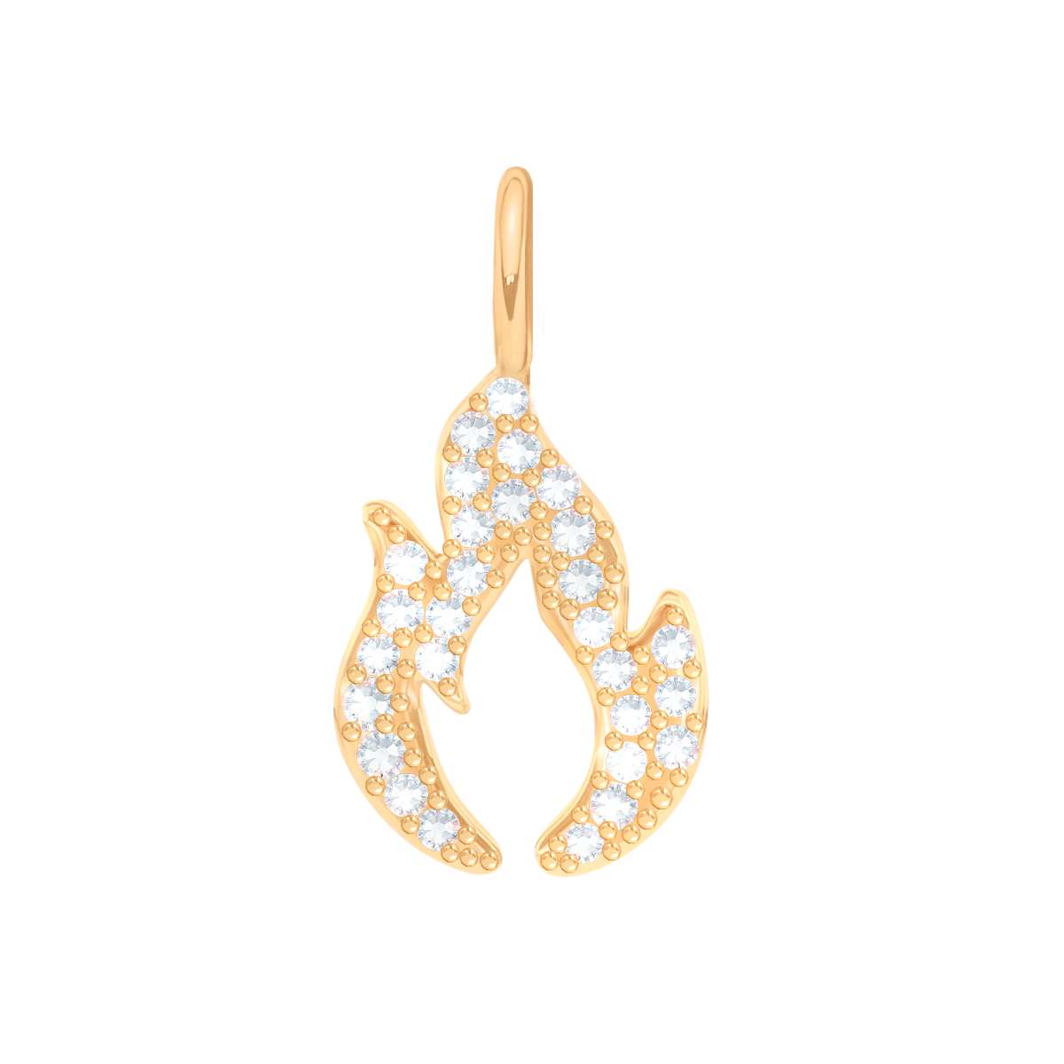 Anhänger Flamme mit Zirkonia 1,6 cm