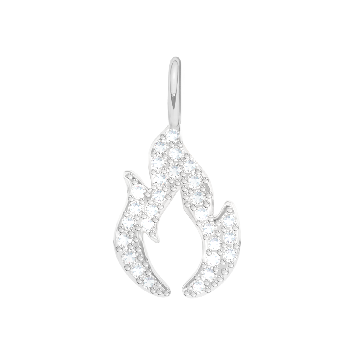 Anhänger Flamme mit Zirkonia 1,6 cm