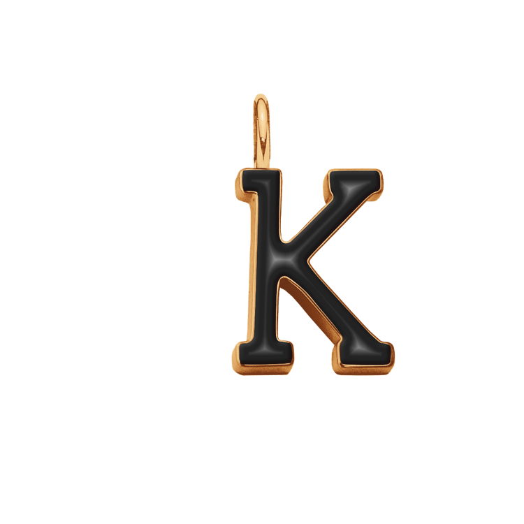Emaillierter Buchstabe K